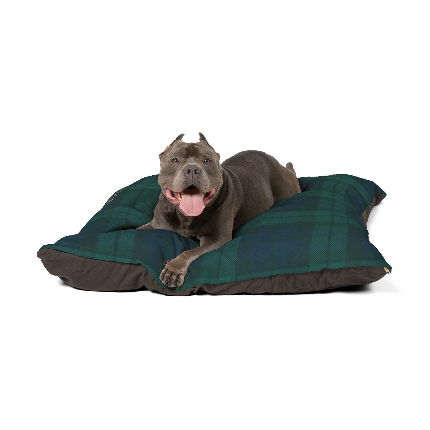 Custom Navy/Green Tartan Pet Bed