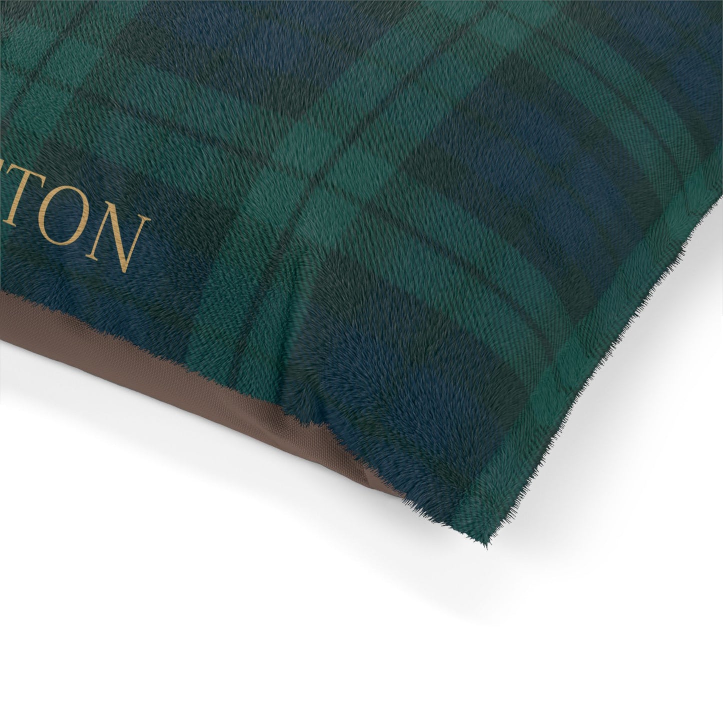 Custom Navy/Green Tartan Pet Bed