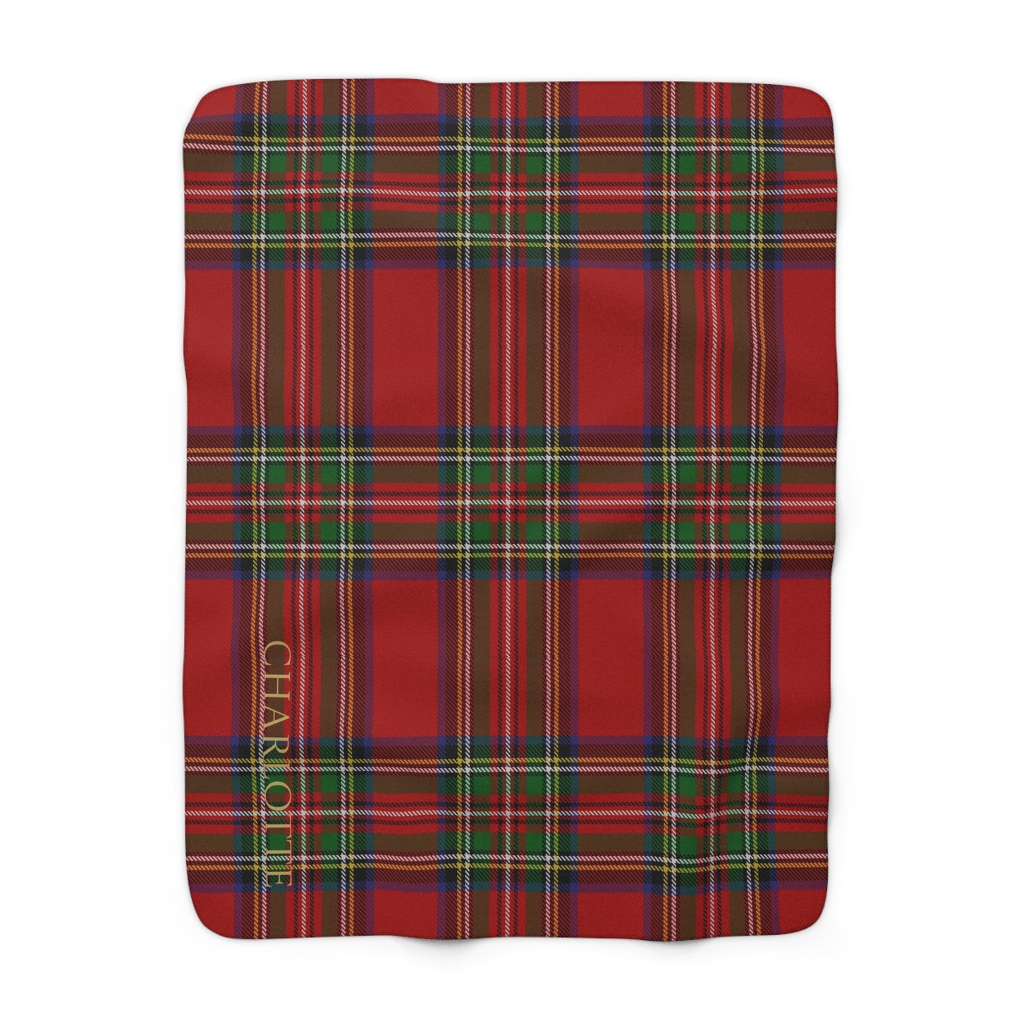 Classic Red/Green Tartan Sherpa Fleece Blanket
