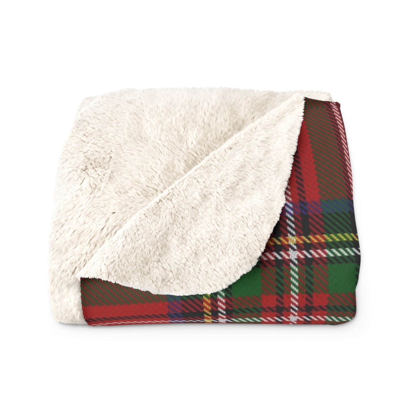 Classic Red/Green Tartan Sherpa Fleece Blanket