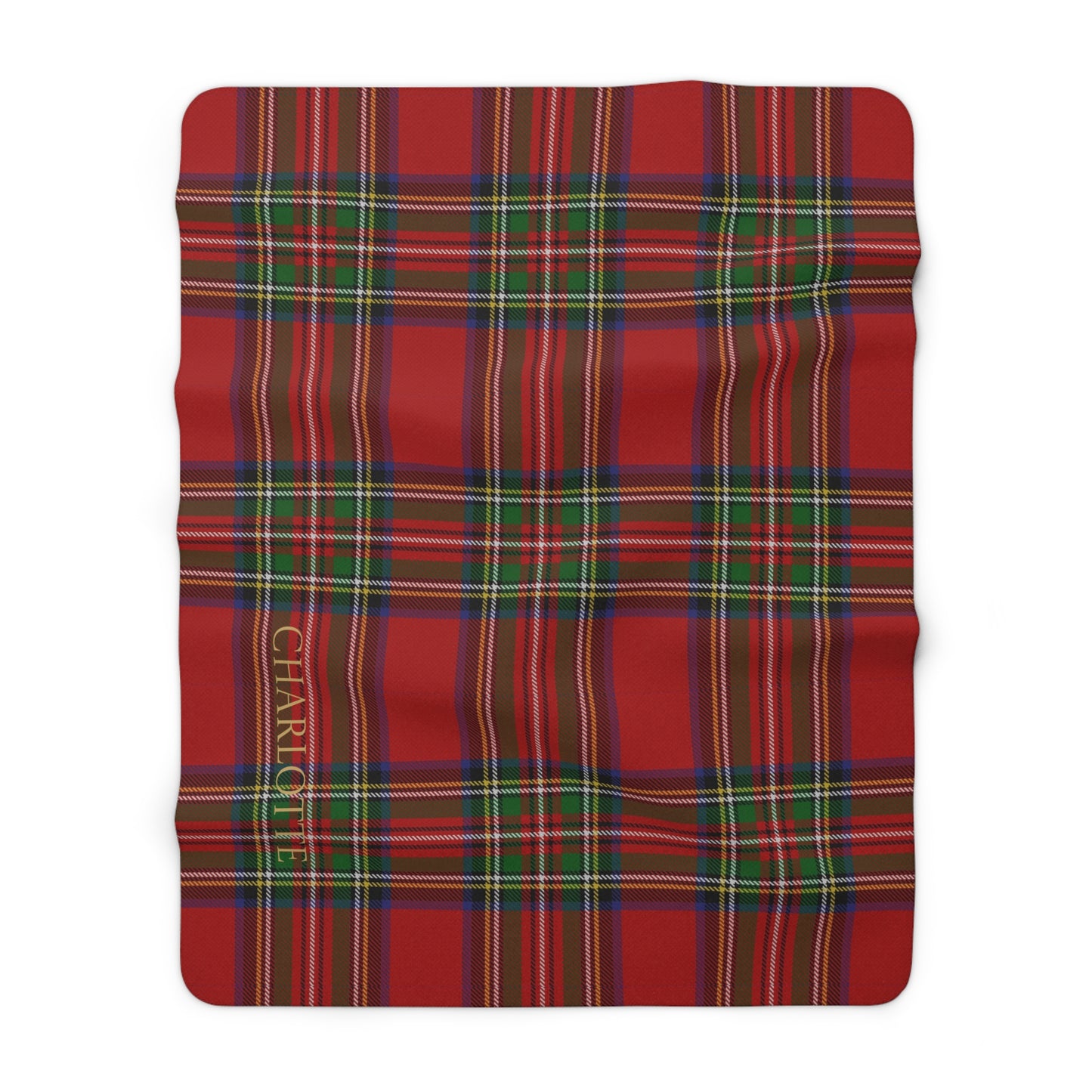 Classic Red/Green Tartan Sherpa Fleece Blanket