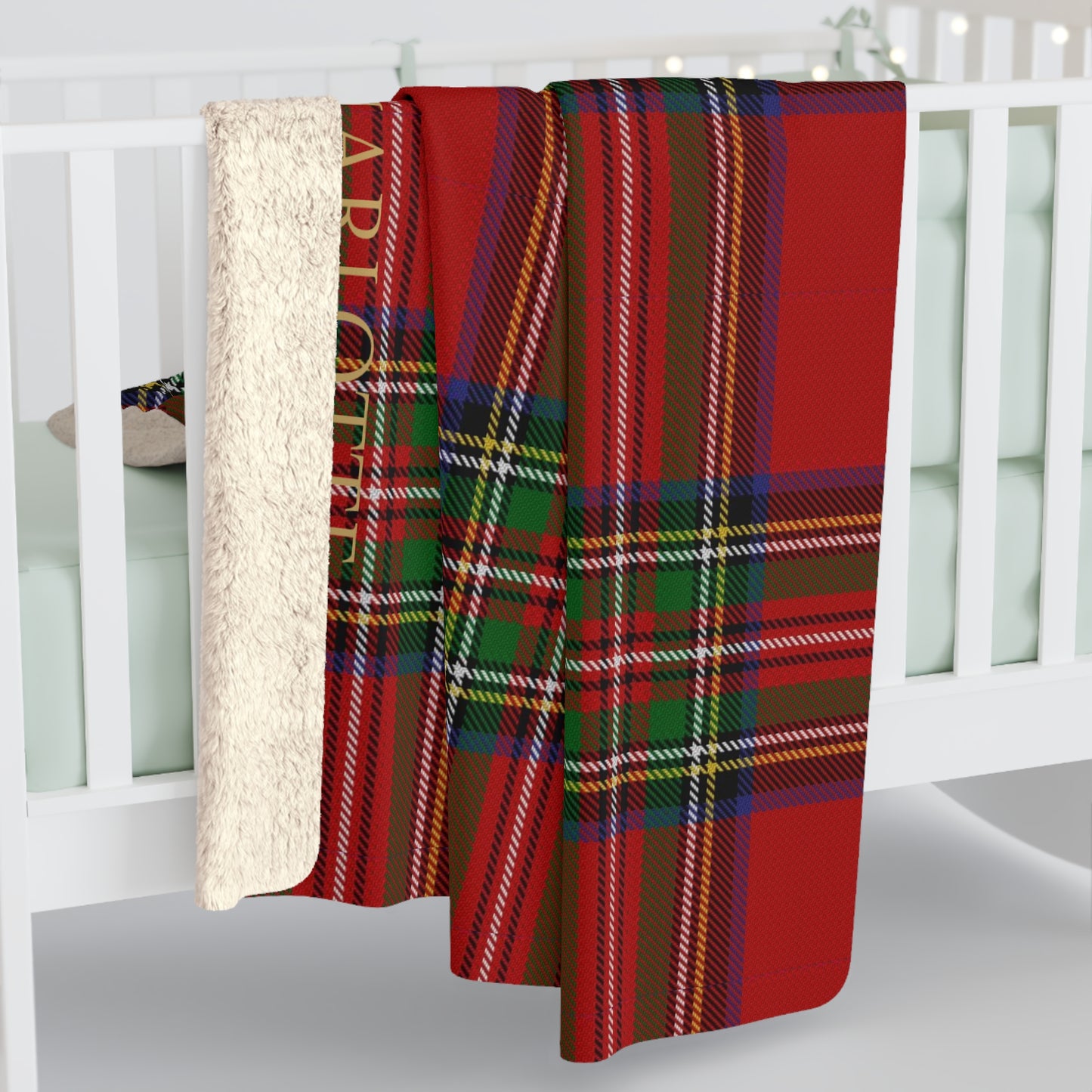 Classic Red/Green Tartan Sherpa Fleece Blanket