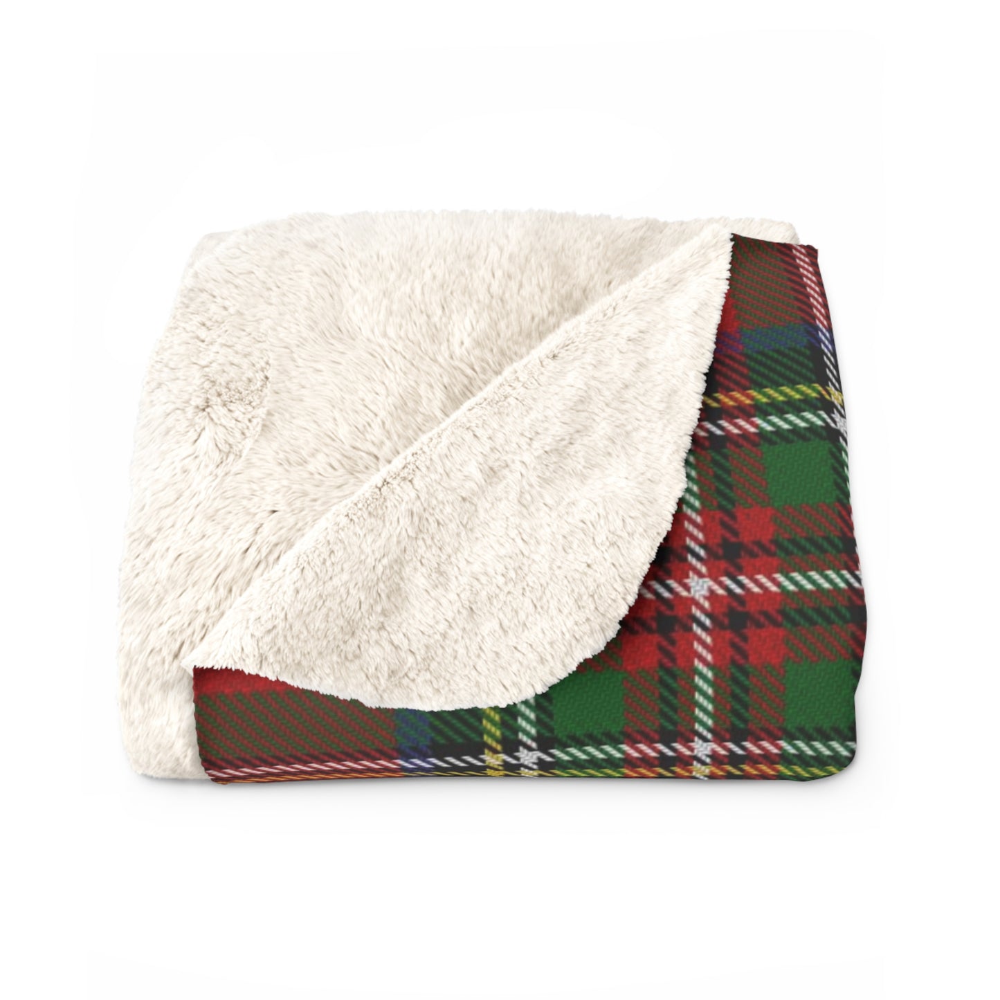 Classic Red/Green Tartan Sherpa Fleece Blanket