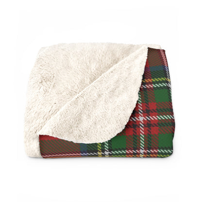Classic Red/Green Tartan Sherpa Fleece Blanket
