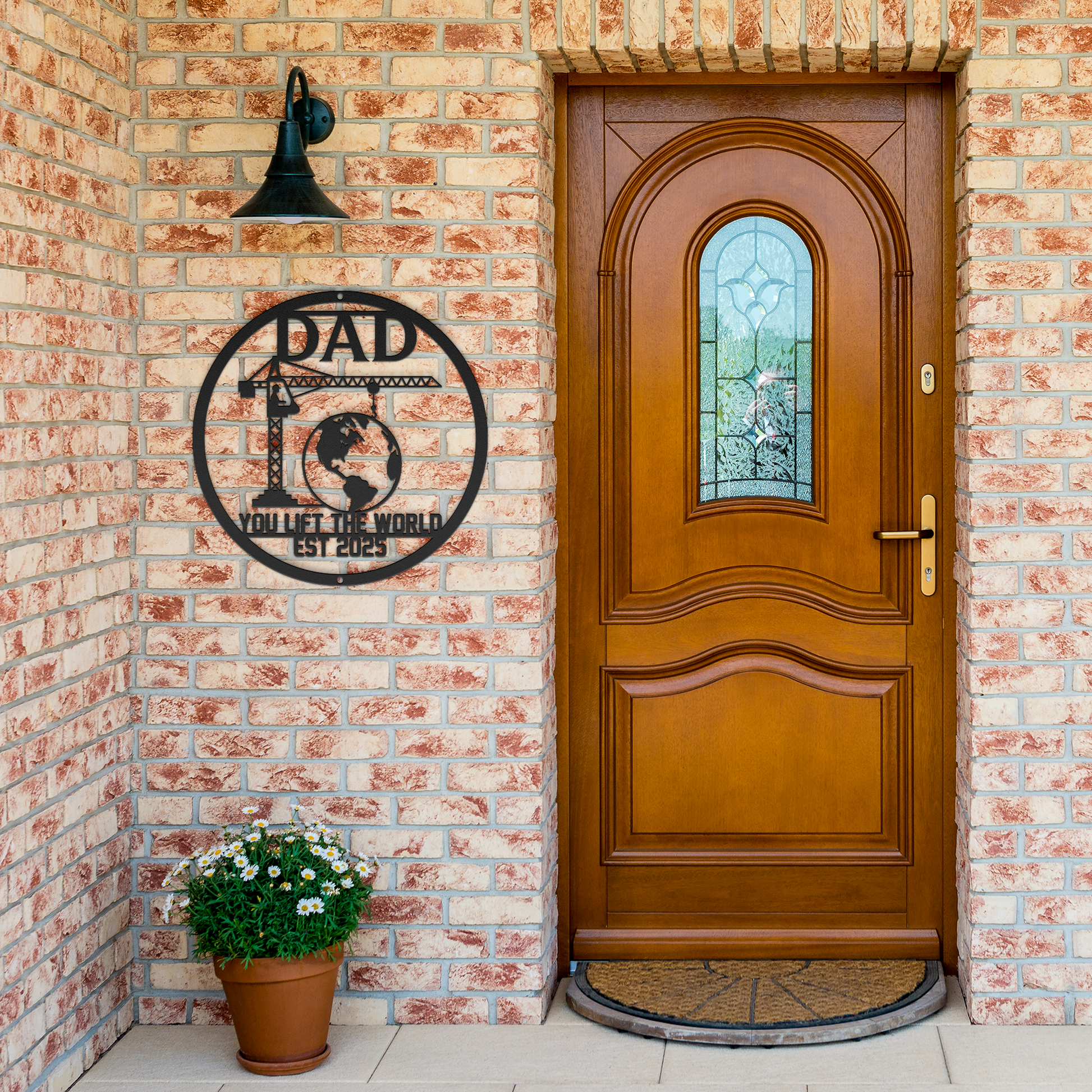 Crane_Lift_Your_World_Metal_Sign_Black_Brick_Entrance_Mockup.png