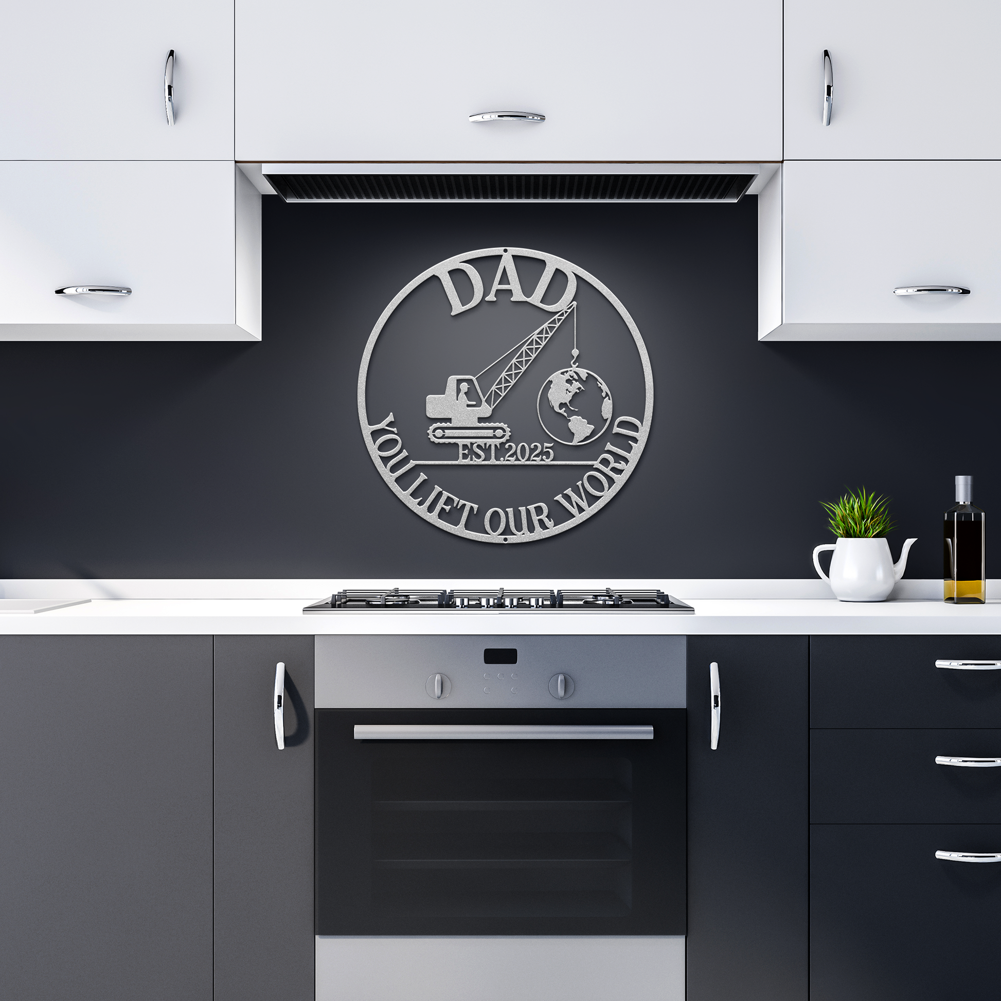 Crane_Lift_Your_World_Metal_Sign_Silver_Dark_Kitchen_Mockup.png