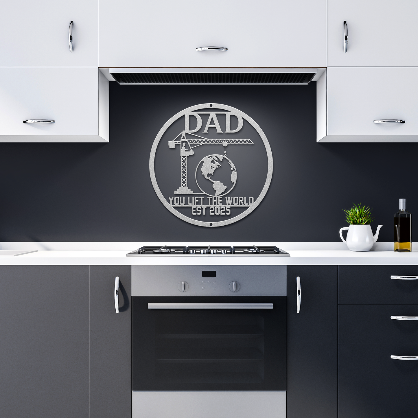 Crane_Lift_Your_World_Metal_Sign_Silver_Dark_Kitchen_Mockup.png