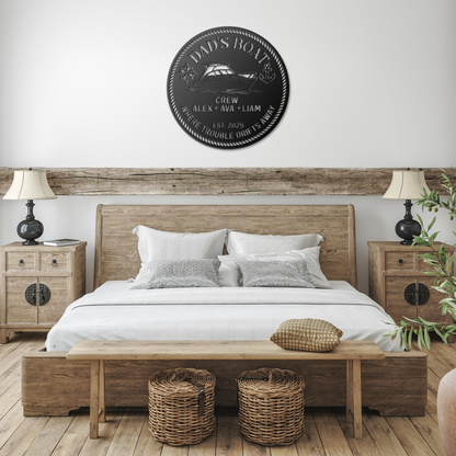 Dads_Boat_Metal_Sign_Black_Farmhouse_Bedroom_Mockup.png