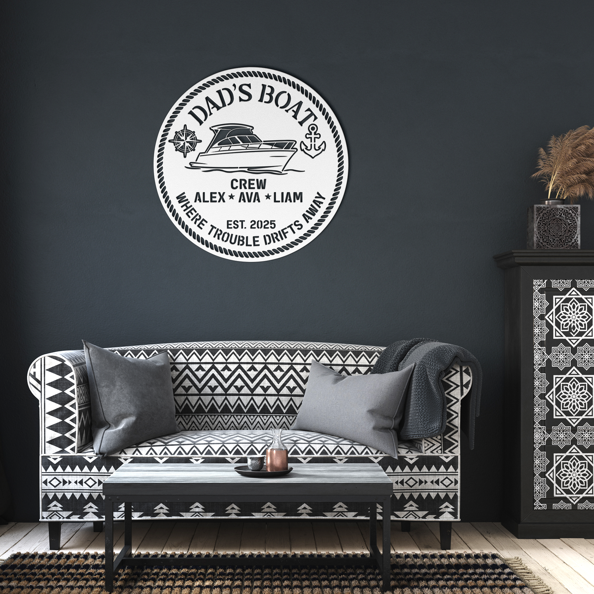 Dads_Boat_Metal_Sign_White_Dark_Living_Room_Mockup.png