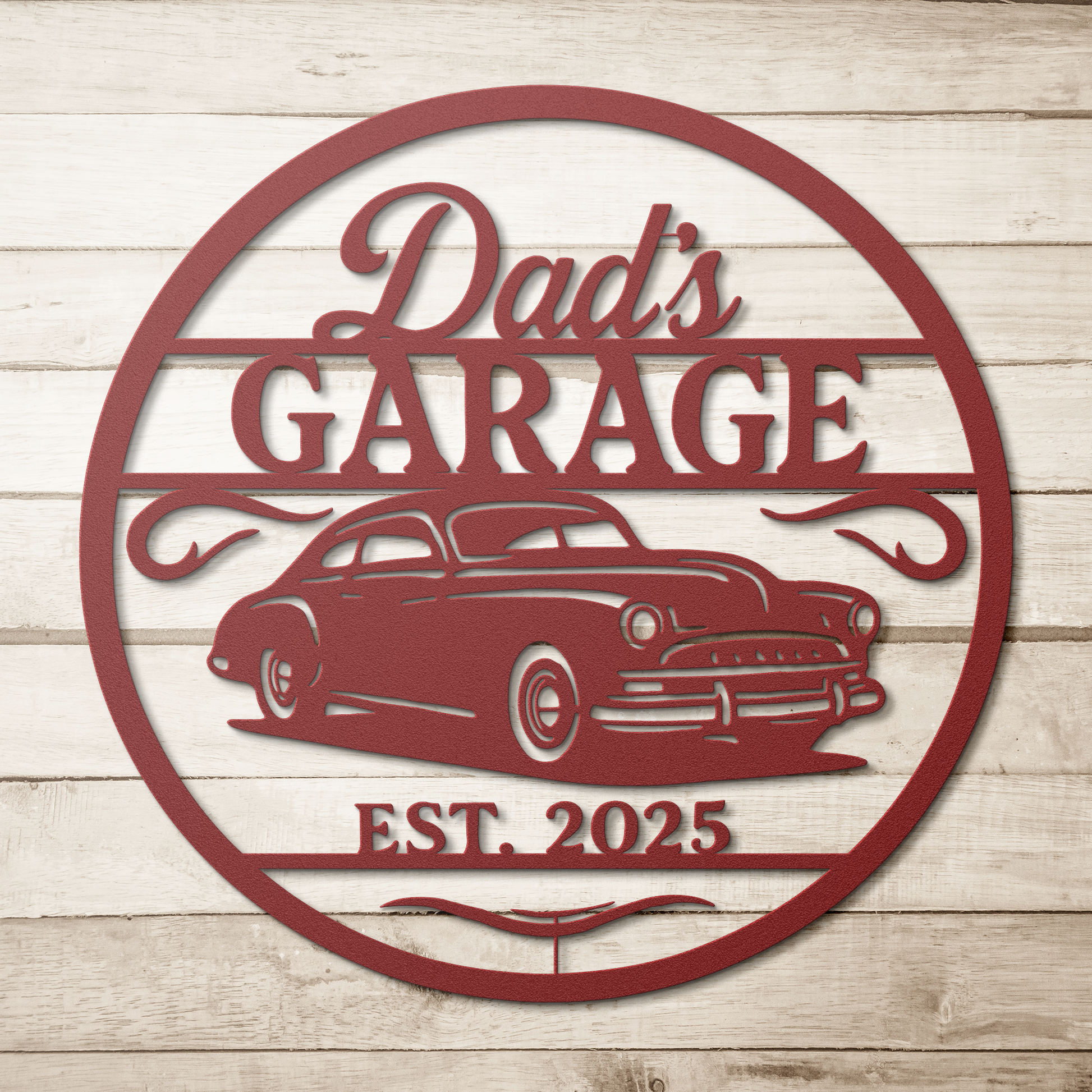 Dads_Garage_Metal_Sign_Red_Simple_Wood_BKGD_Mockup.png