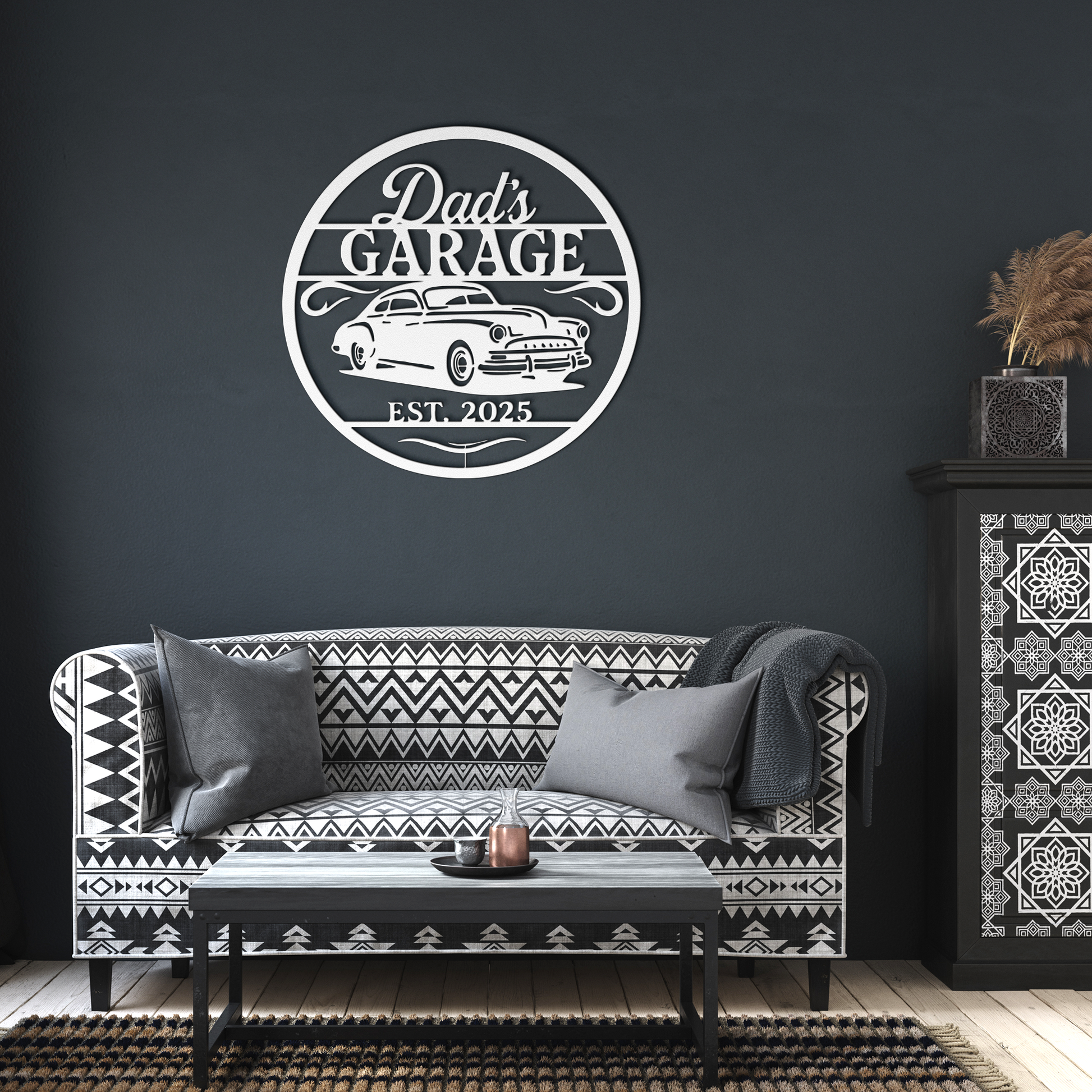 Dads_Garage_Metal_Sign_White_Dark_Living_Room_Mockup.png