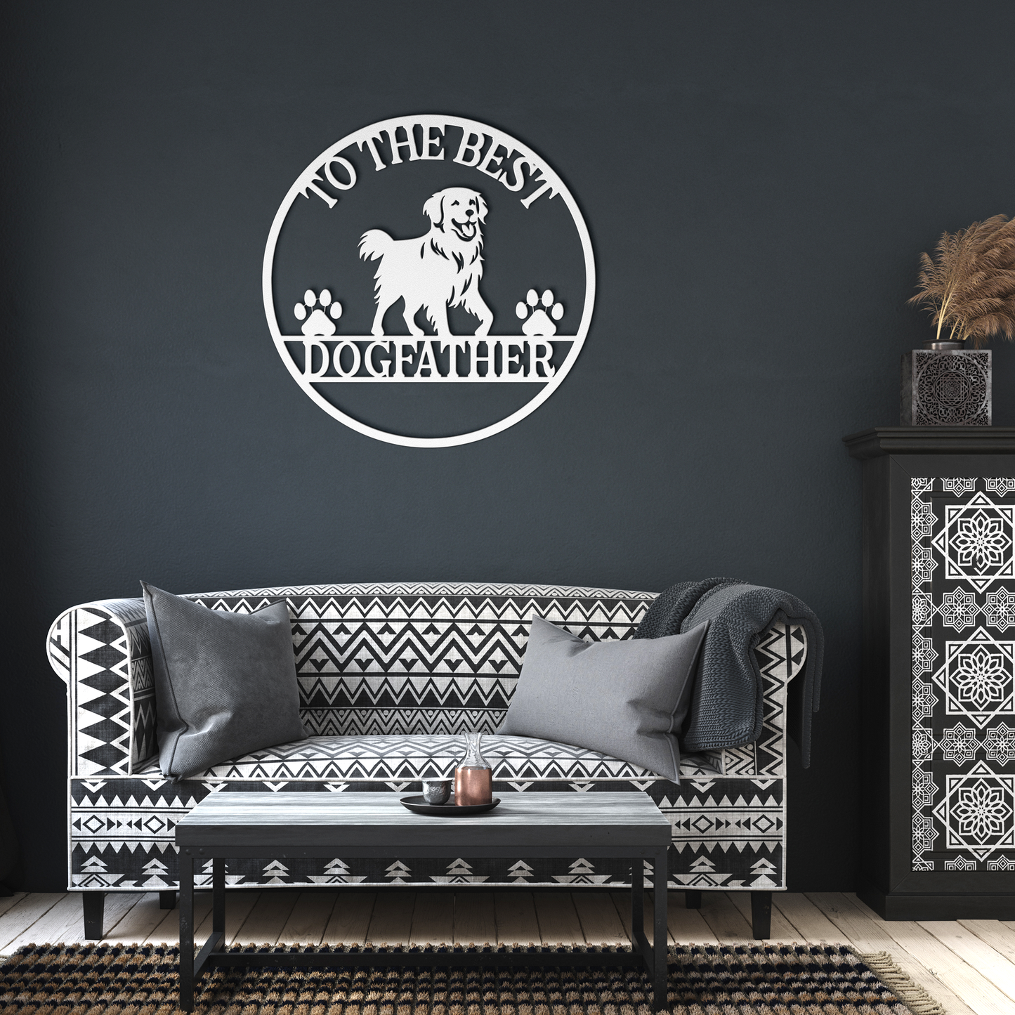 Dog_Father_Metal_Sign_White_Dark_Living_Room_Mockup.png