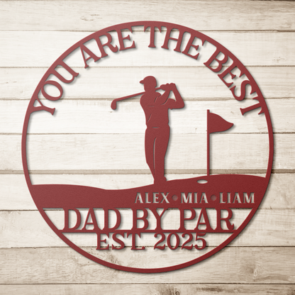 Gold_Dad_Metal_Sign_Red_Simple_Wood_BKGD_Mockup.png