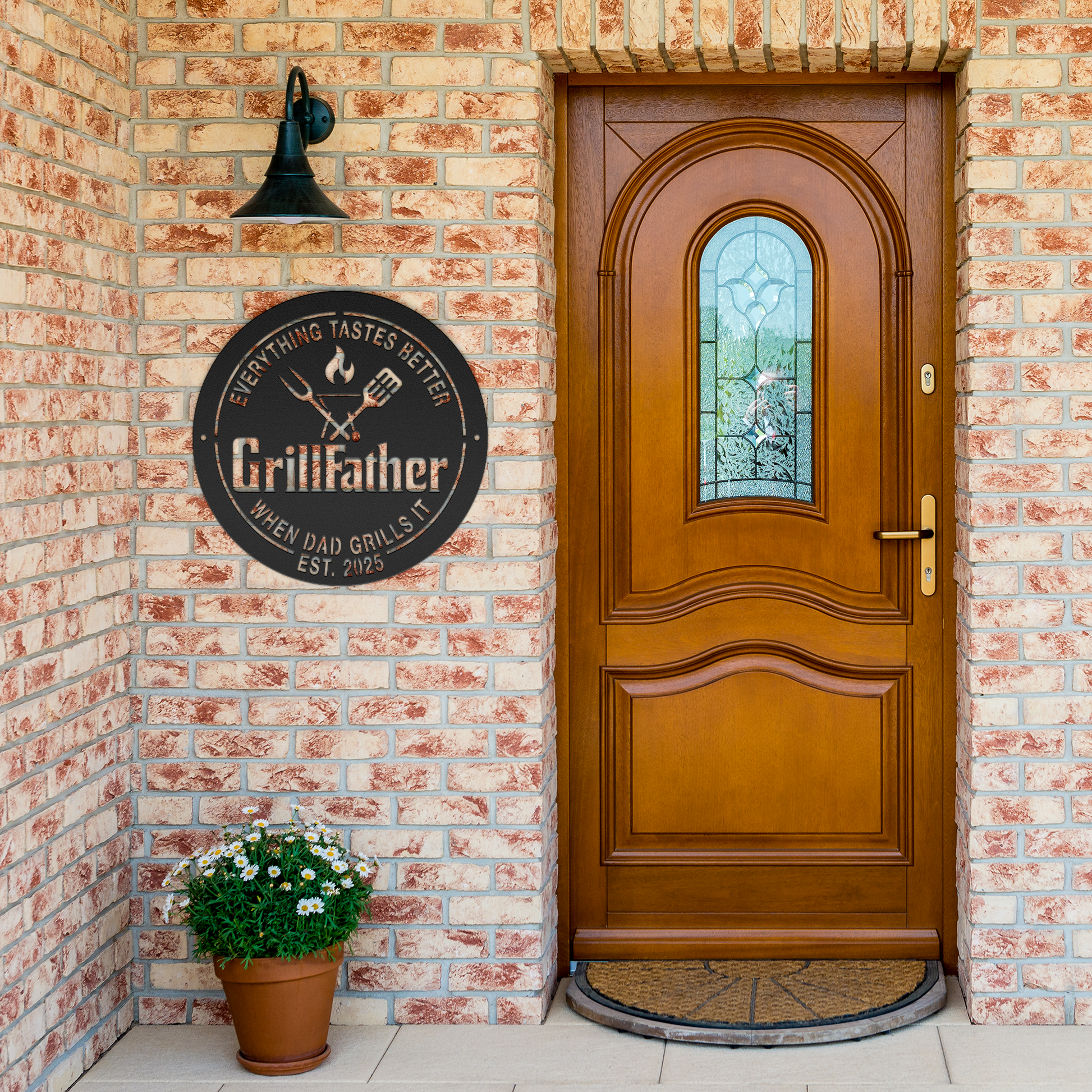Grill_Father_Metal_Sign_Black_Brick_Entrance_Mockup.png