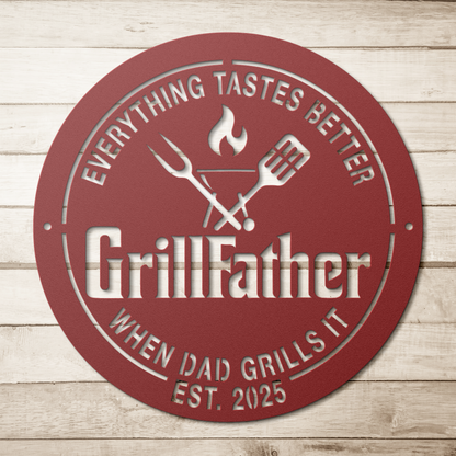 Grill_Father_Metal_Sign_Red_Simple_Wood_BKGD_Mockup.png