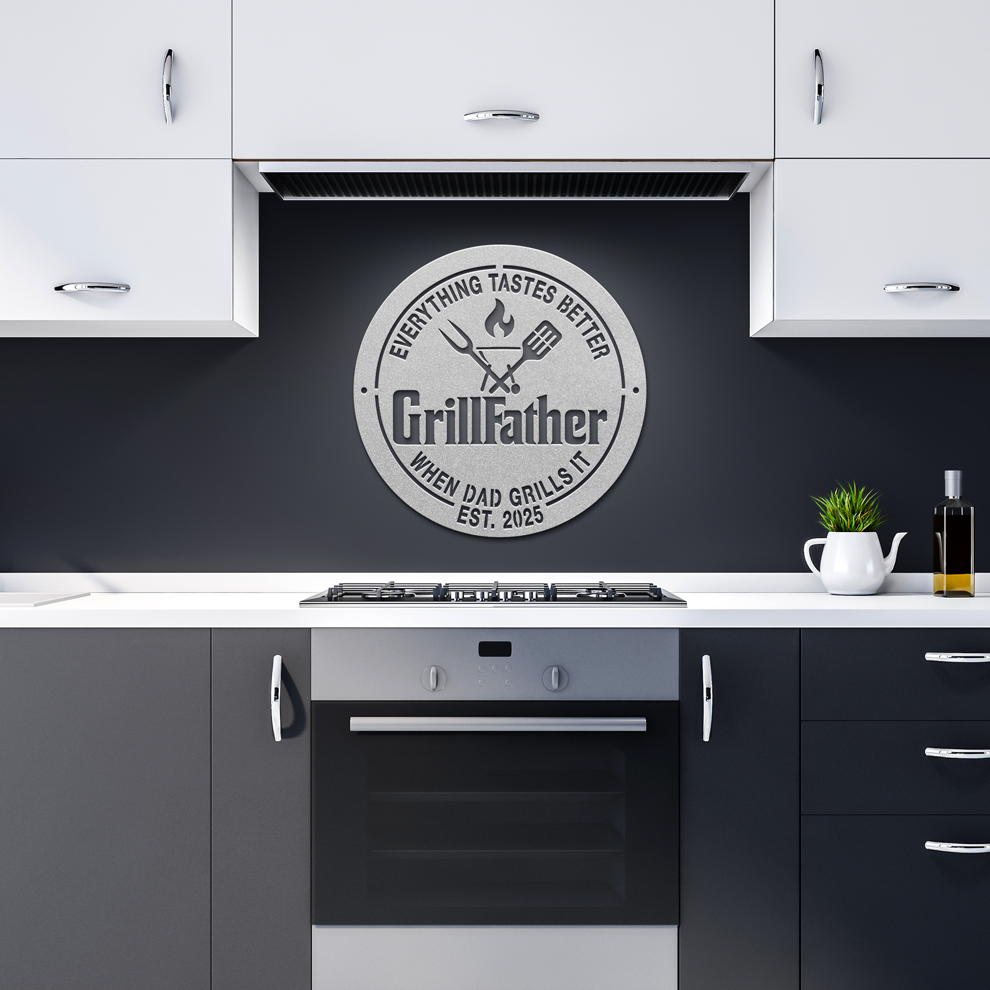 Grill_Father_Metal_Sign_Silver_Dark_Kitchen_Mockup.png