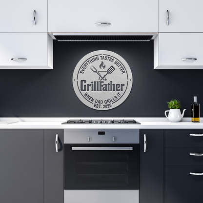 Grill_Father_Metal_Sign_Silver_Dark_Kitchen_Mockup.png