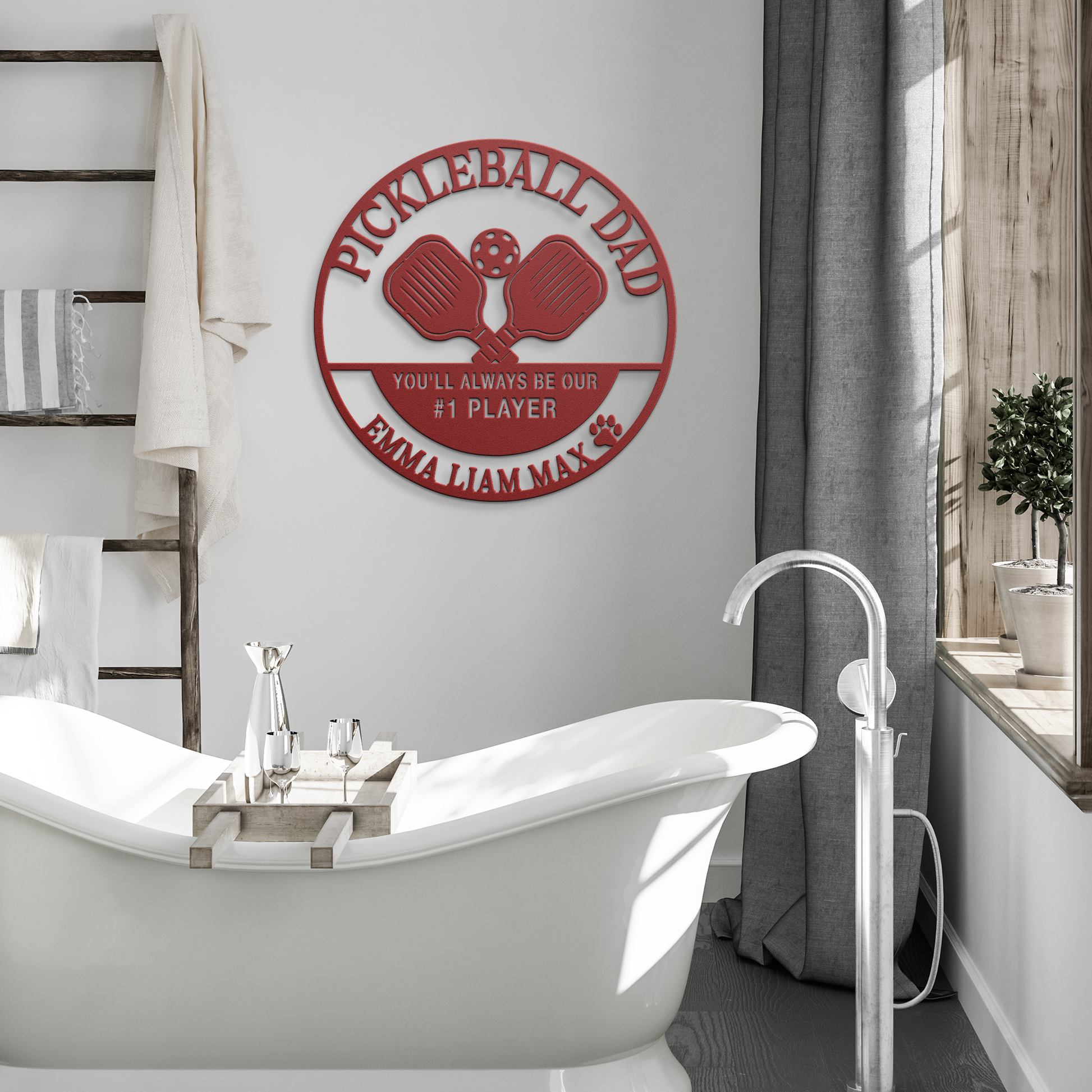 Pickleball_Dad_Custom_Metal_Sign_Red_Modern_Bathroom_Mockup.png